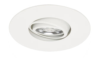 Beach Lighting R3-488DG-MW  Round Double Gimbal Trim Recessed Light White