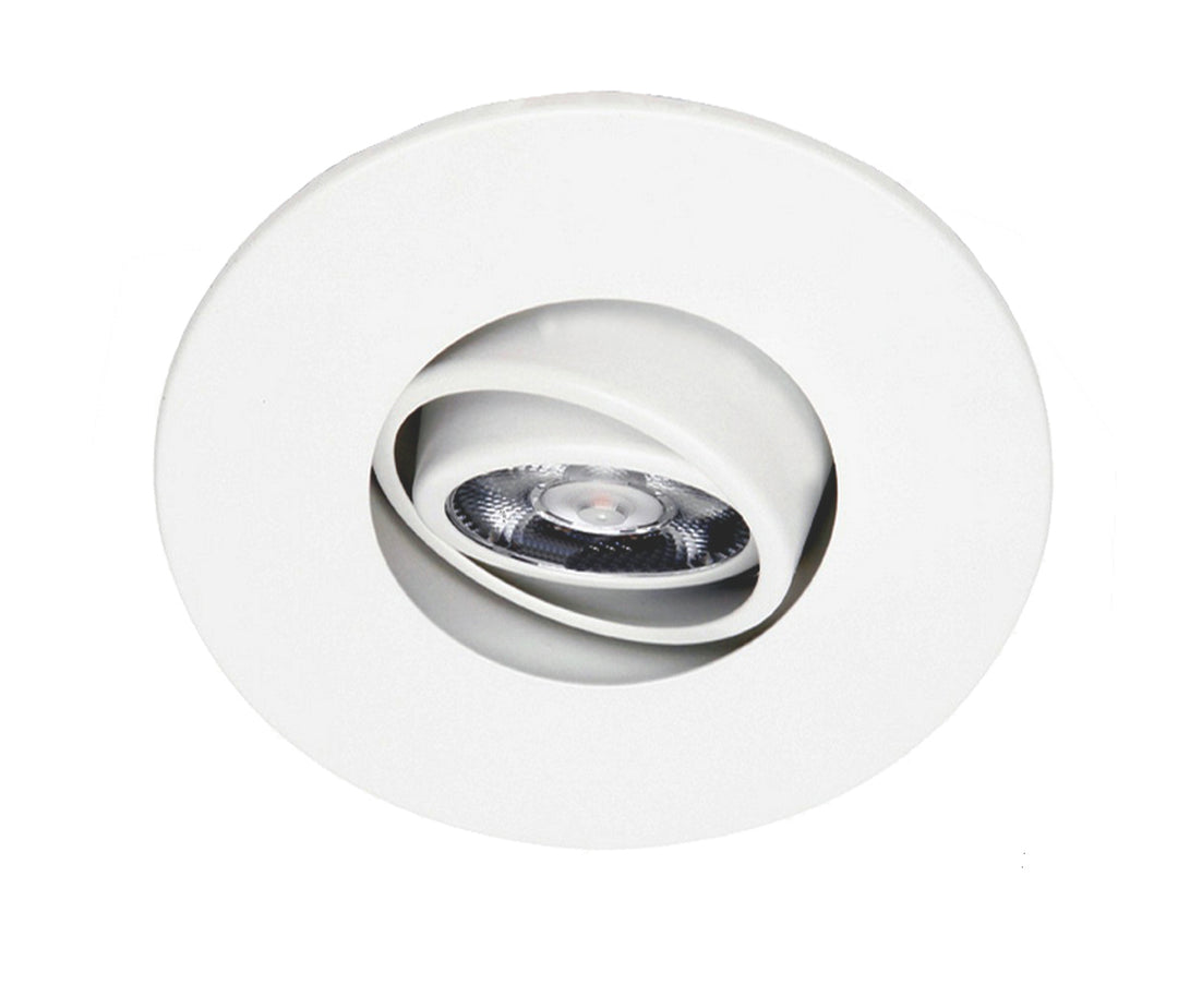 Beach Lighting R4-488DG-MW  Round Double Gimbal Trim Recessed Light White