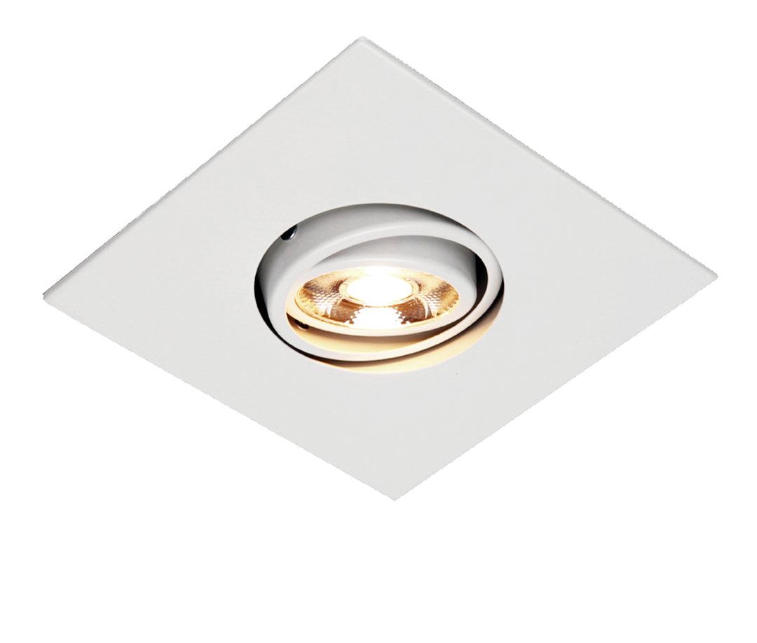 Beach Lighting R4-588DG-MW  Square Double Gimbal Trim Recessed Light White