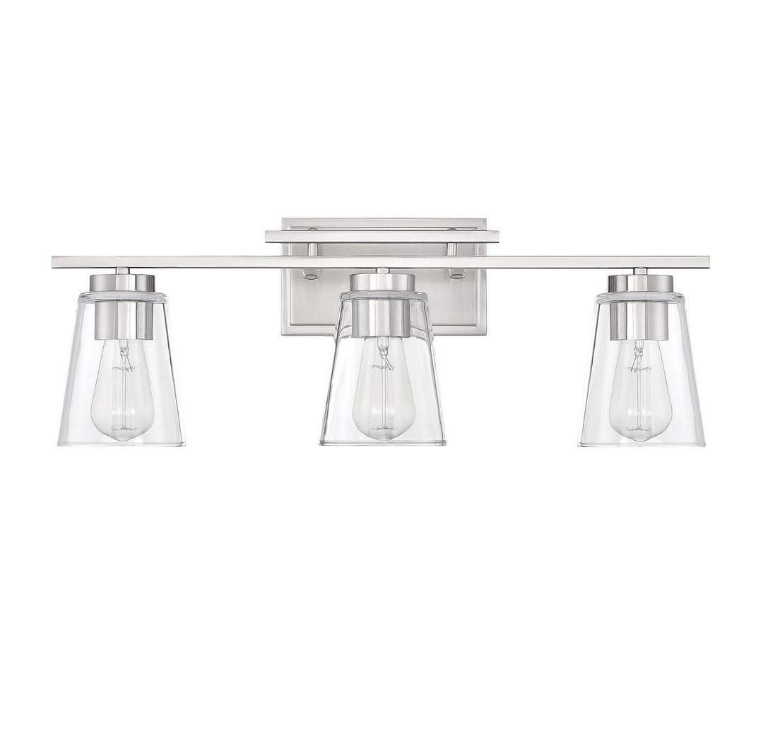 Savoy House Calhoun 8-1020-3-SN Bath Vanity Light 24 in. wide - Satin Nickel