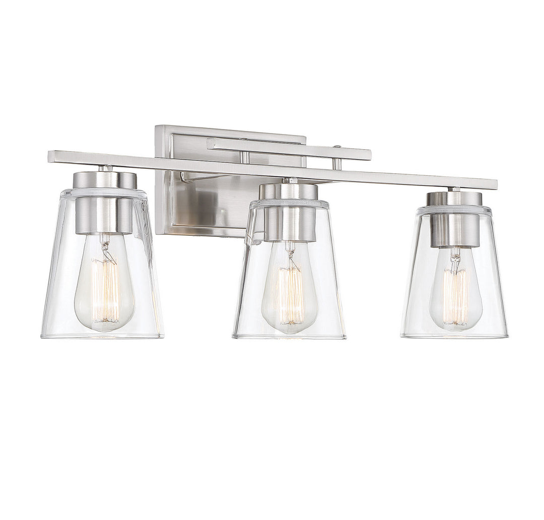 Savoy House Calhoun 8-1020-3-SN Bath Vanity Light 24 in. wide - Satin Nickel