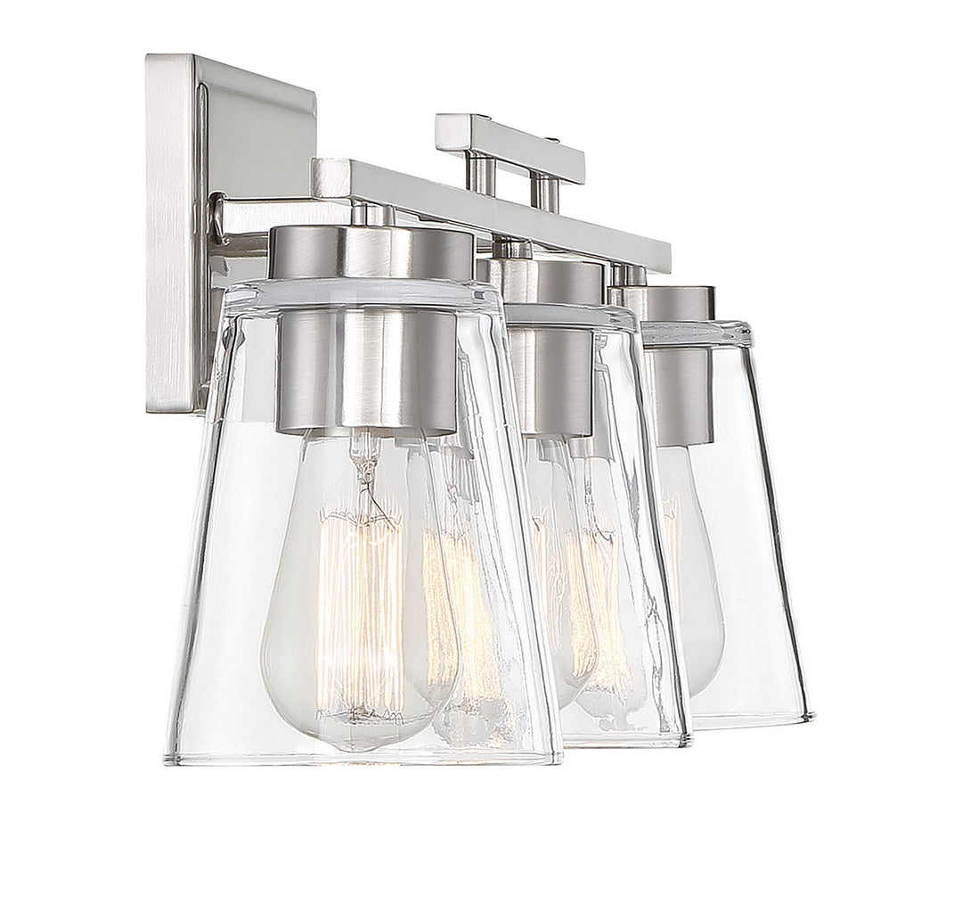 Savoy House Calhoun 8-1020-3-SN Bath Vanity Light 24 in. wide - Satin Nickel