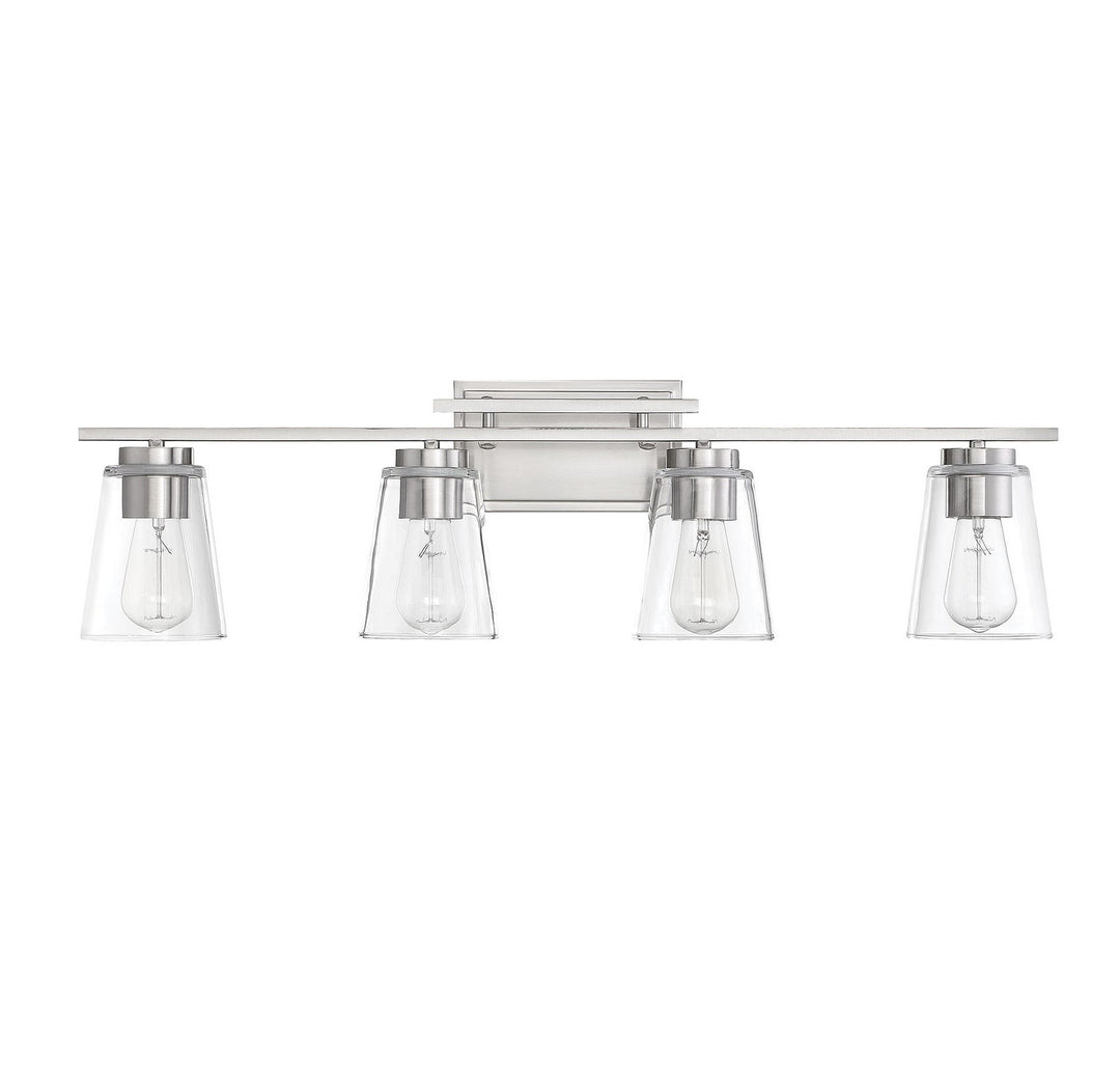 Savoy House Calhoun 8-1020-4-SN Bath Vanity Light 32 in. wide - Satin Nickel