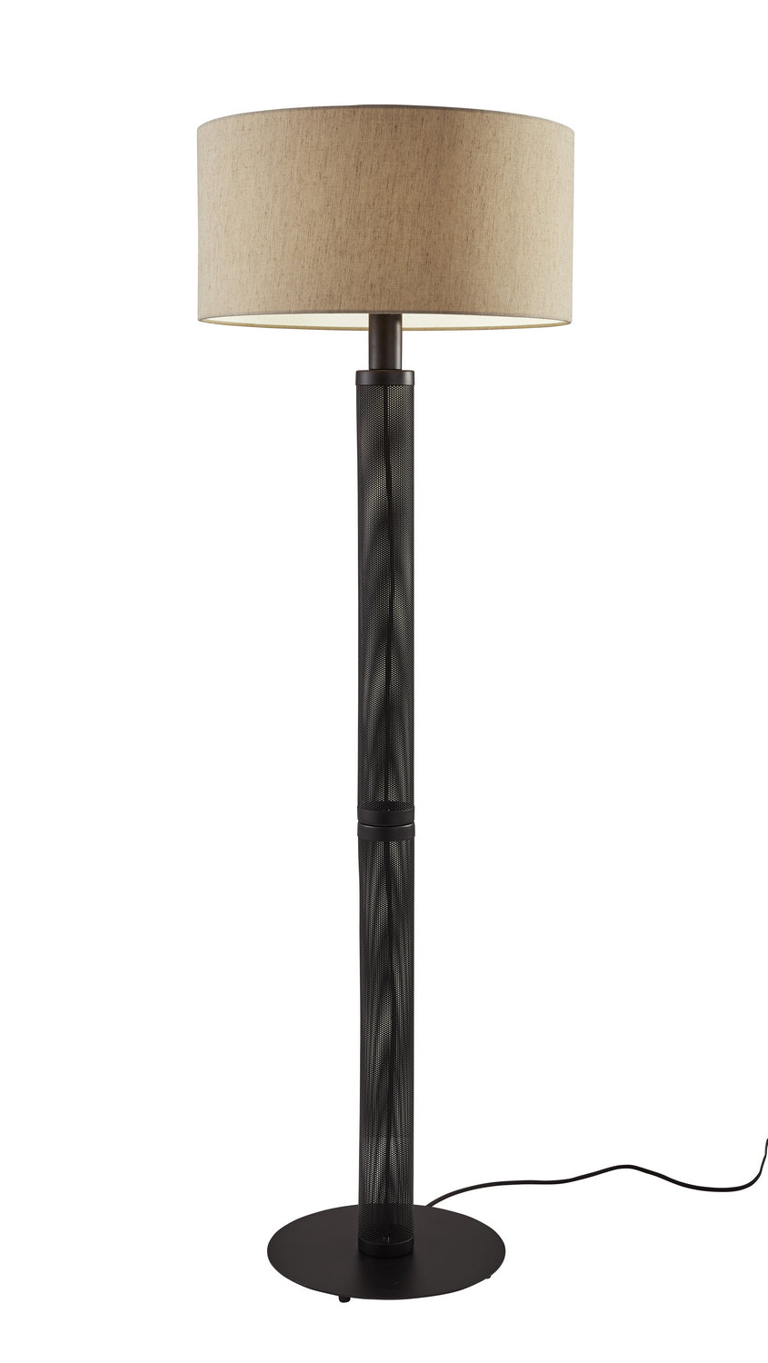 Adesso Home 6158-01 Benjamin One Light Floor Lamp Lamps Black