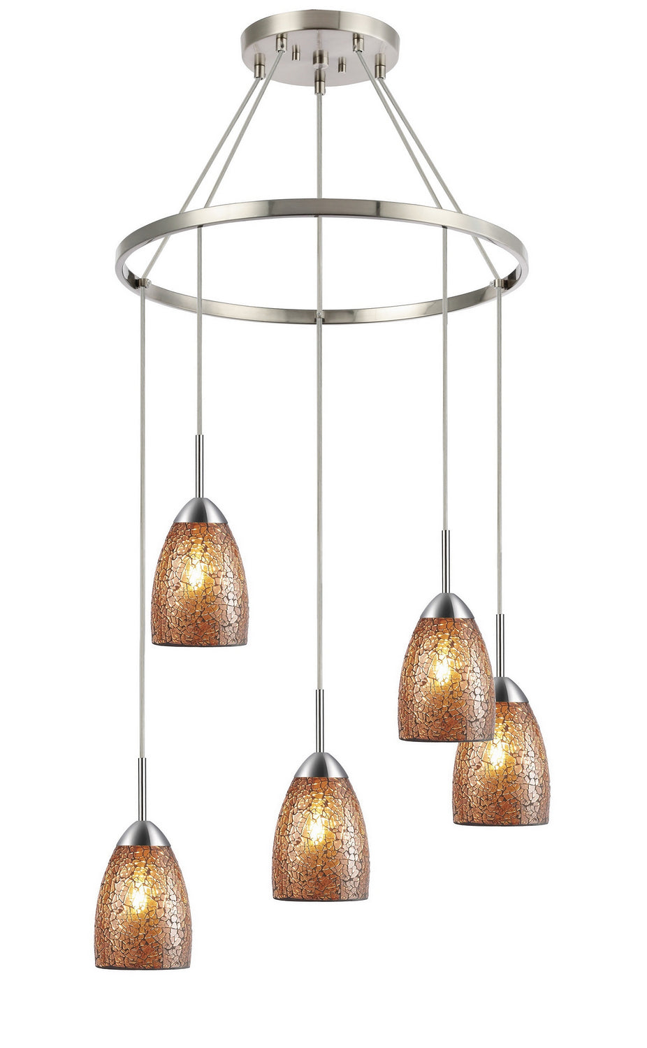 Woodbridge Venezia 13228STN-M20AMB Chandelier Light - Satin Nickel