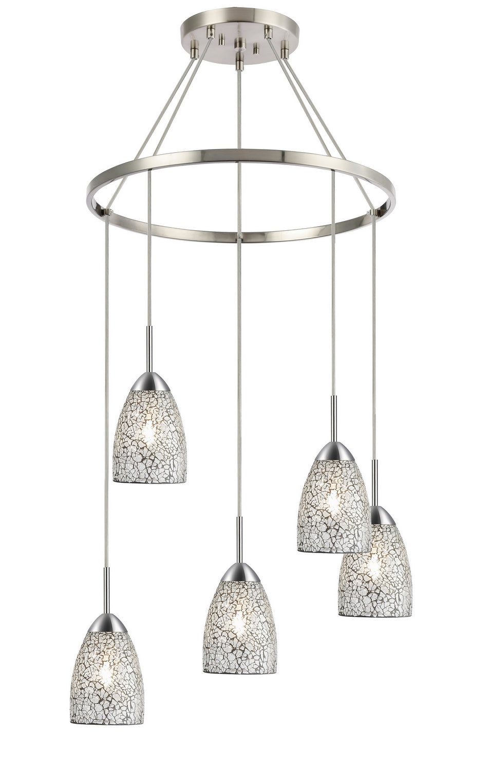 Woodbridge Venezia 13228STN-M20WHT Chandelier Light - Satin Nickel