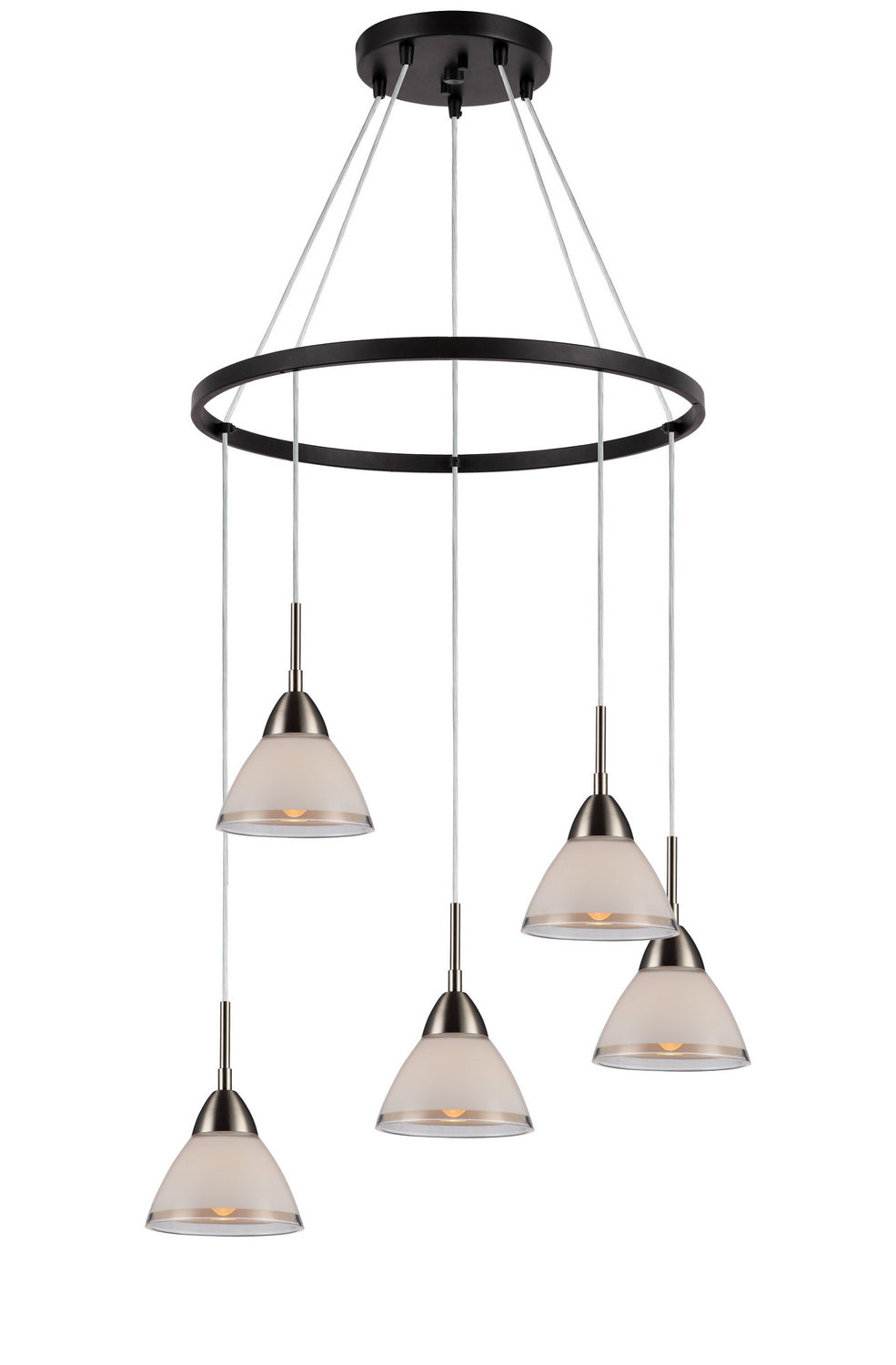 Woodbridge Lucia 13246STZ-C60601 Chandelier Light - Nickel/ Bronze