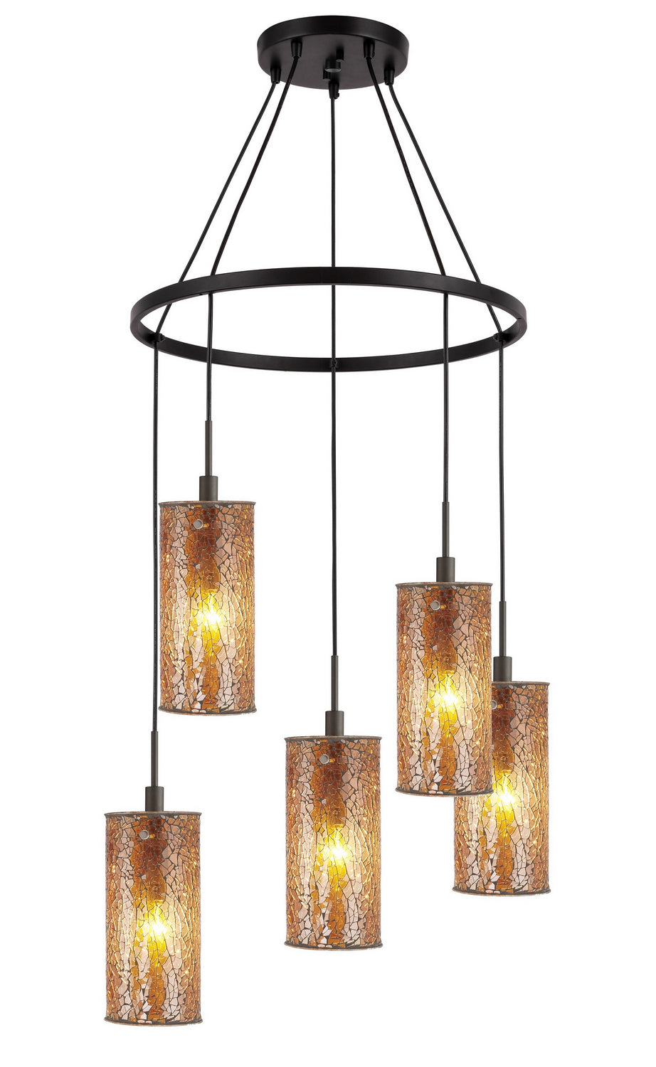 Woodbridge Tube 13428MEB-M10AMB Chandelier Light - Bronze