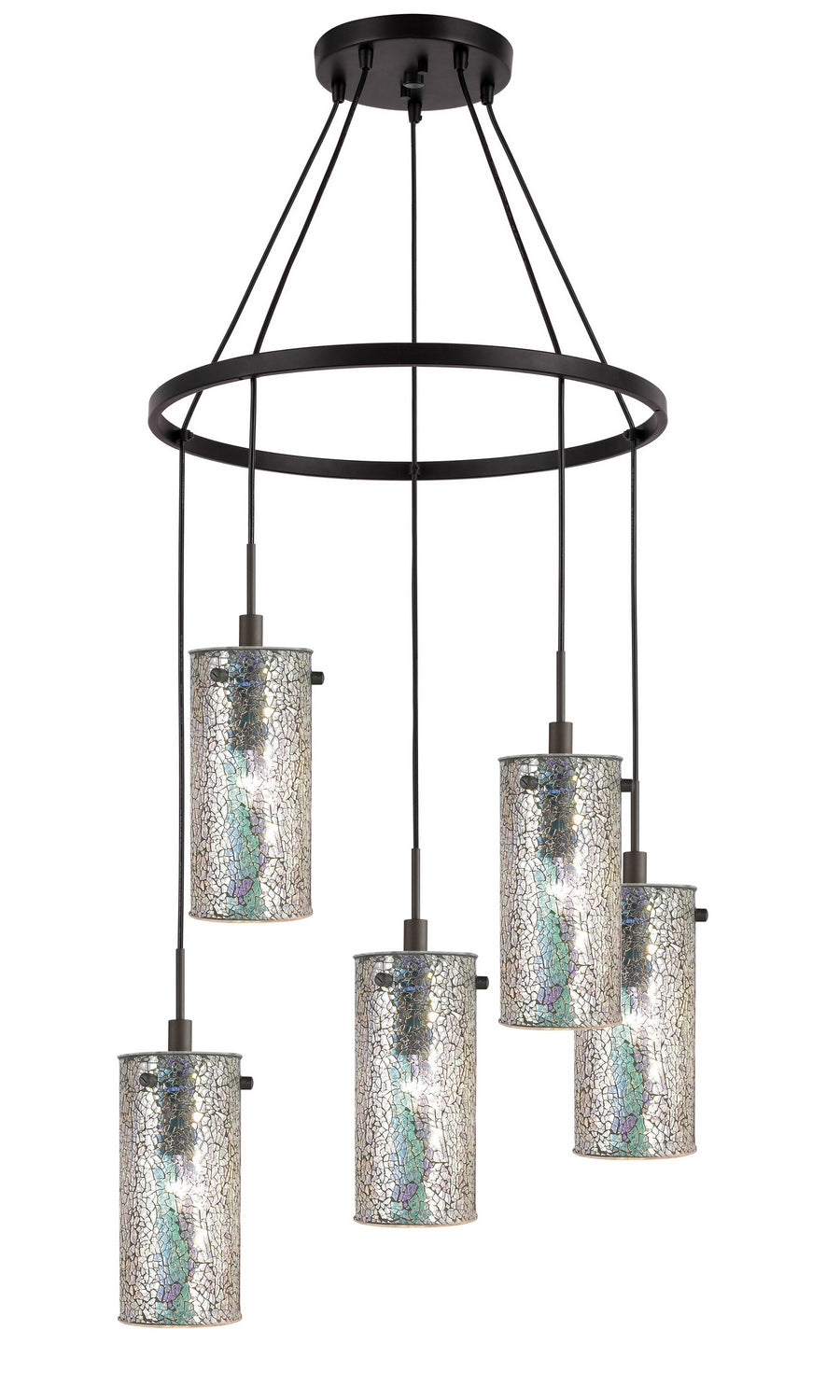 Woodbridge Tube 13428MEB-M10IRI Chandelier Light - Bronze