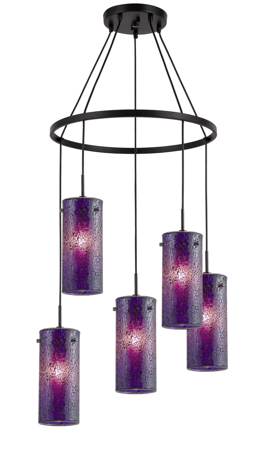 Woodbridge Tube 13428MEB-M10PUR Chandelier Light - Bronze