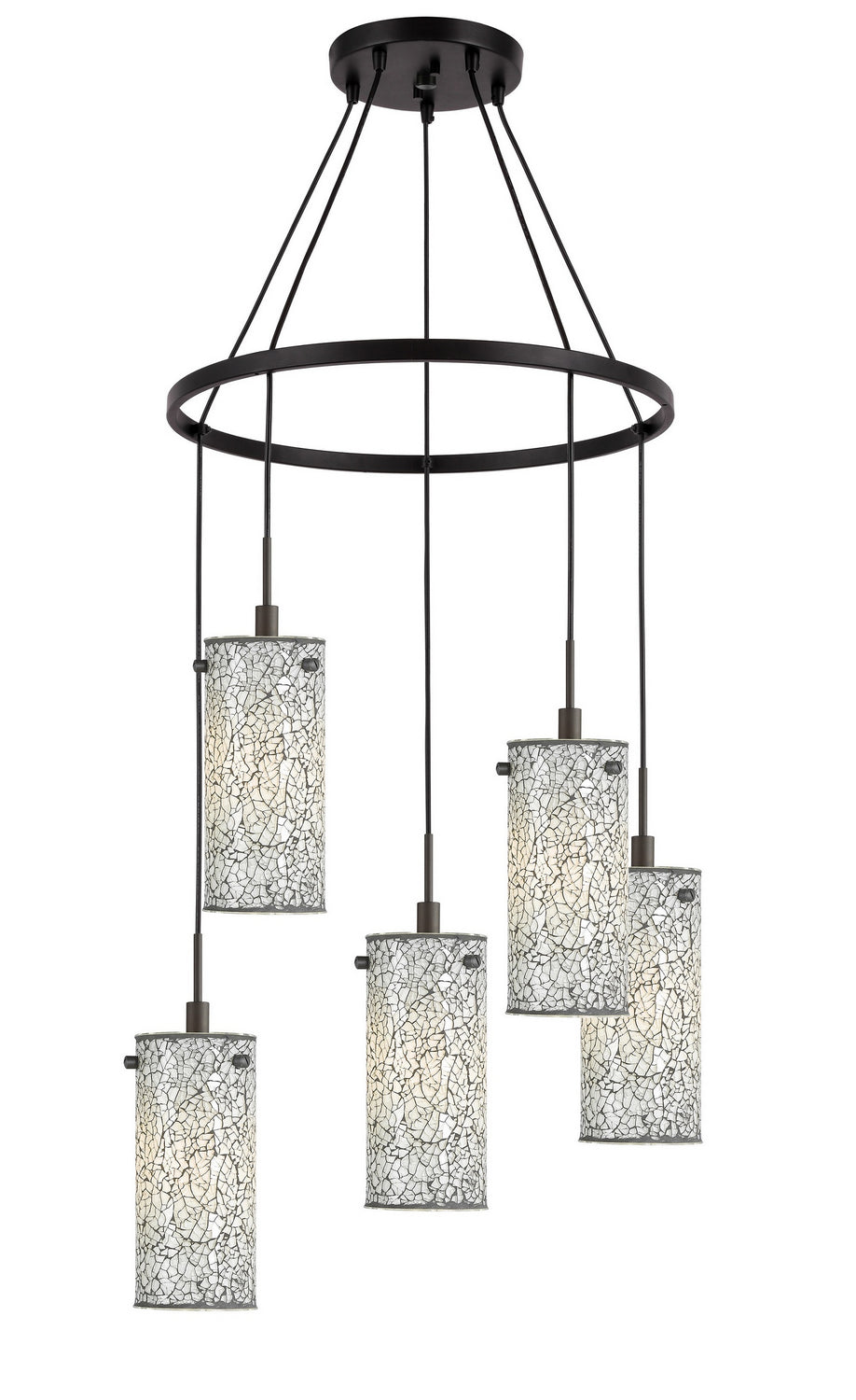Woodbridge Tube 13428MEB-M10WHT Chandelier Light - Bronze