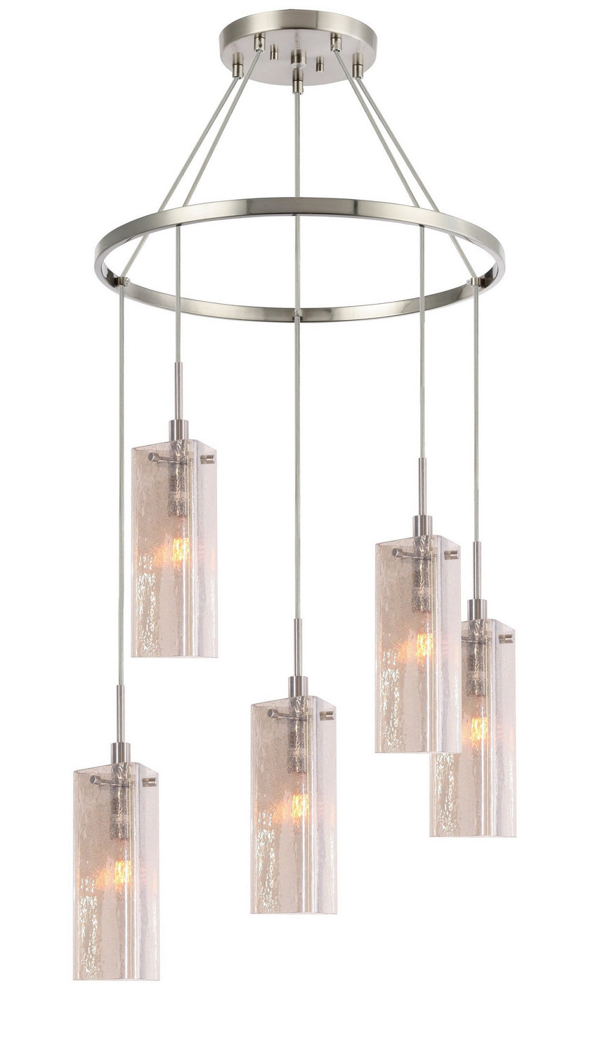 Woodbridge Tube 13428STN-C40432 Chandelier Light - Satin Nickel