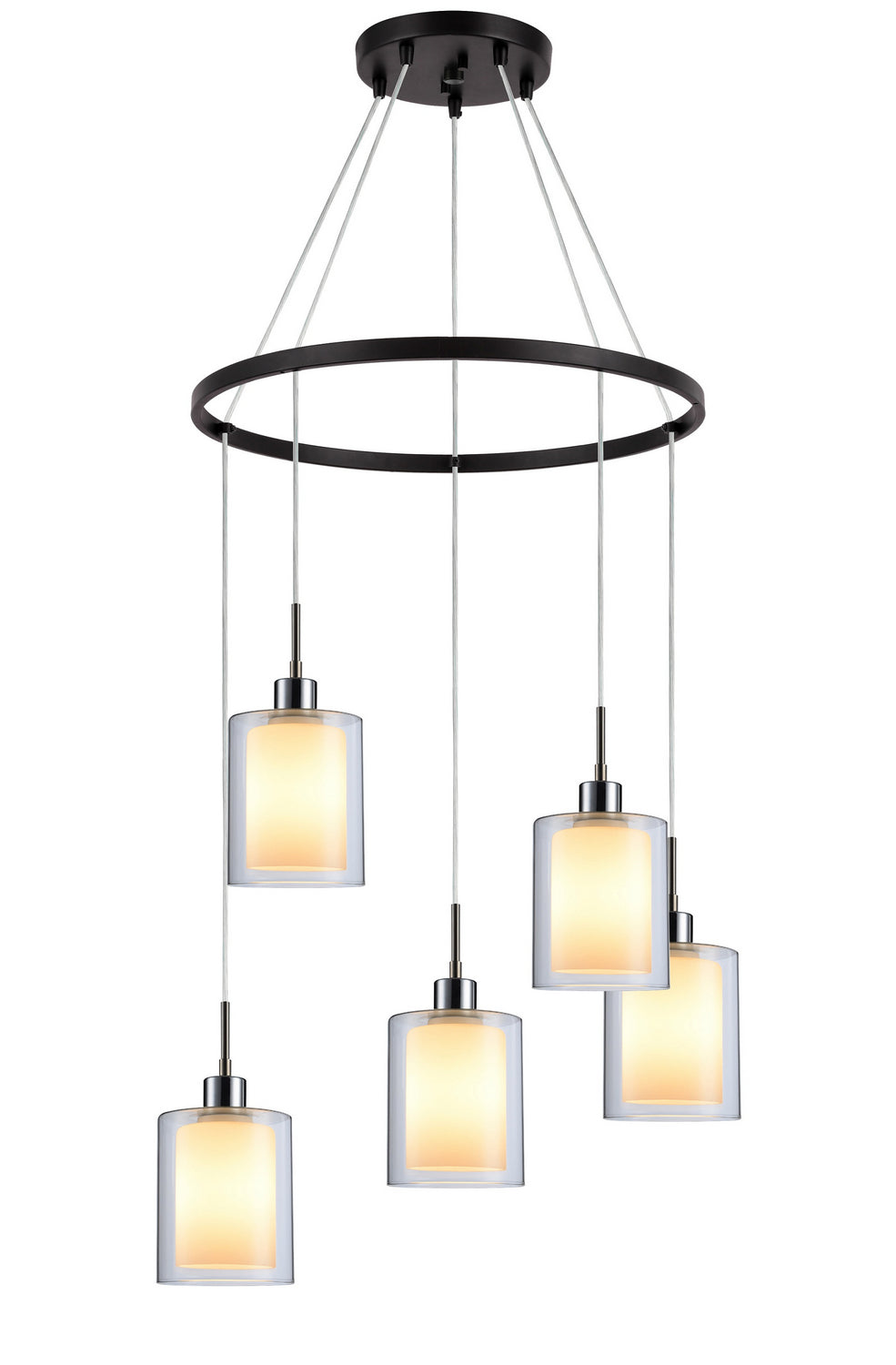 Woodbridge Alaina 14728CHZ-C10651 Chandelier Light - Chrome/ Bronze