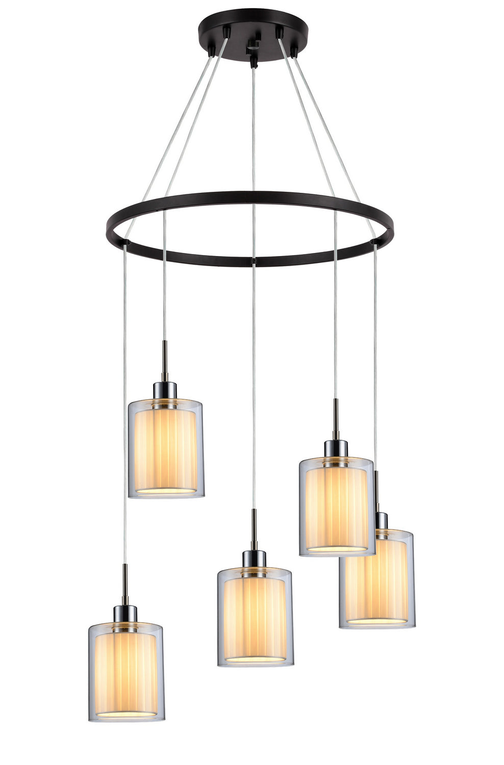 Woodbridge Alaina 14728CHZ-GS10610 Chandelier Light - Chrome/ Bronze