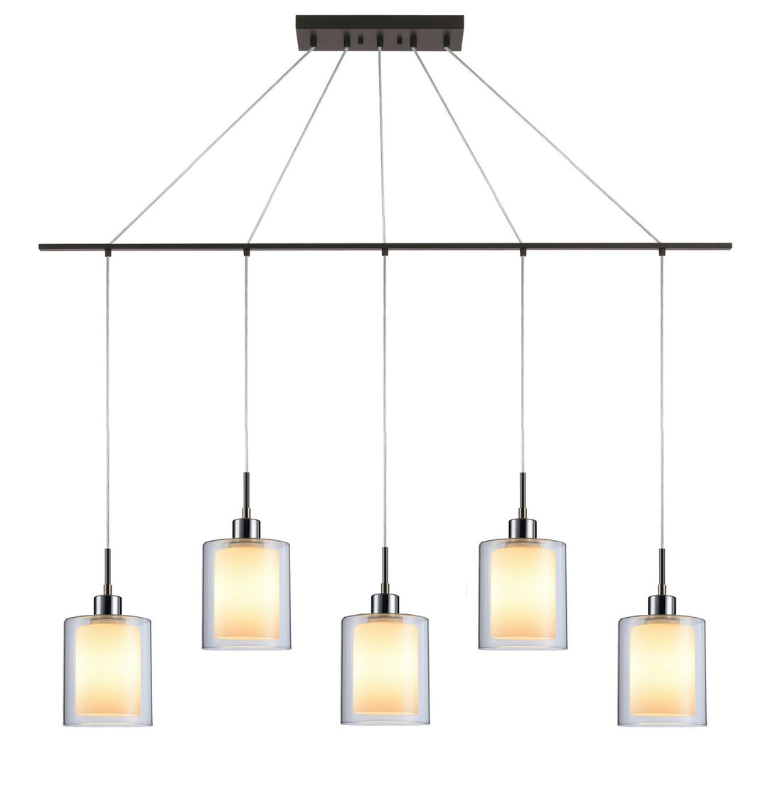 Woodbridge Alaina 14729CHZ-C10651 Pendant Light - Chrome/ Bronze