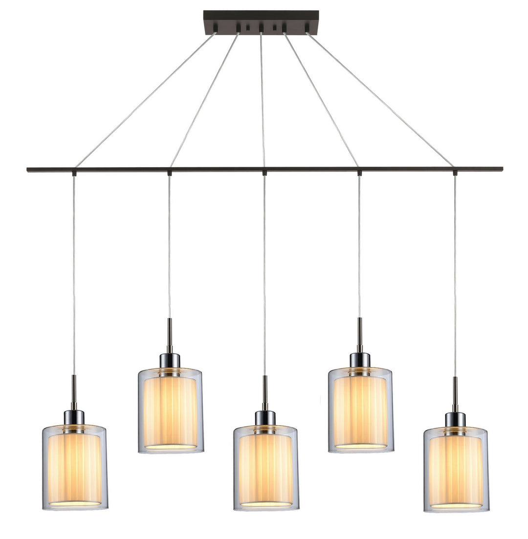 Woodbridge Alaina 14729CHZ-GS10610 Pendant Light - Chrome/ Bronze
