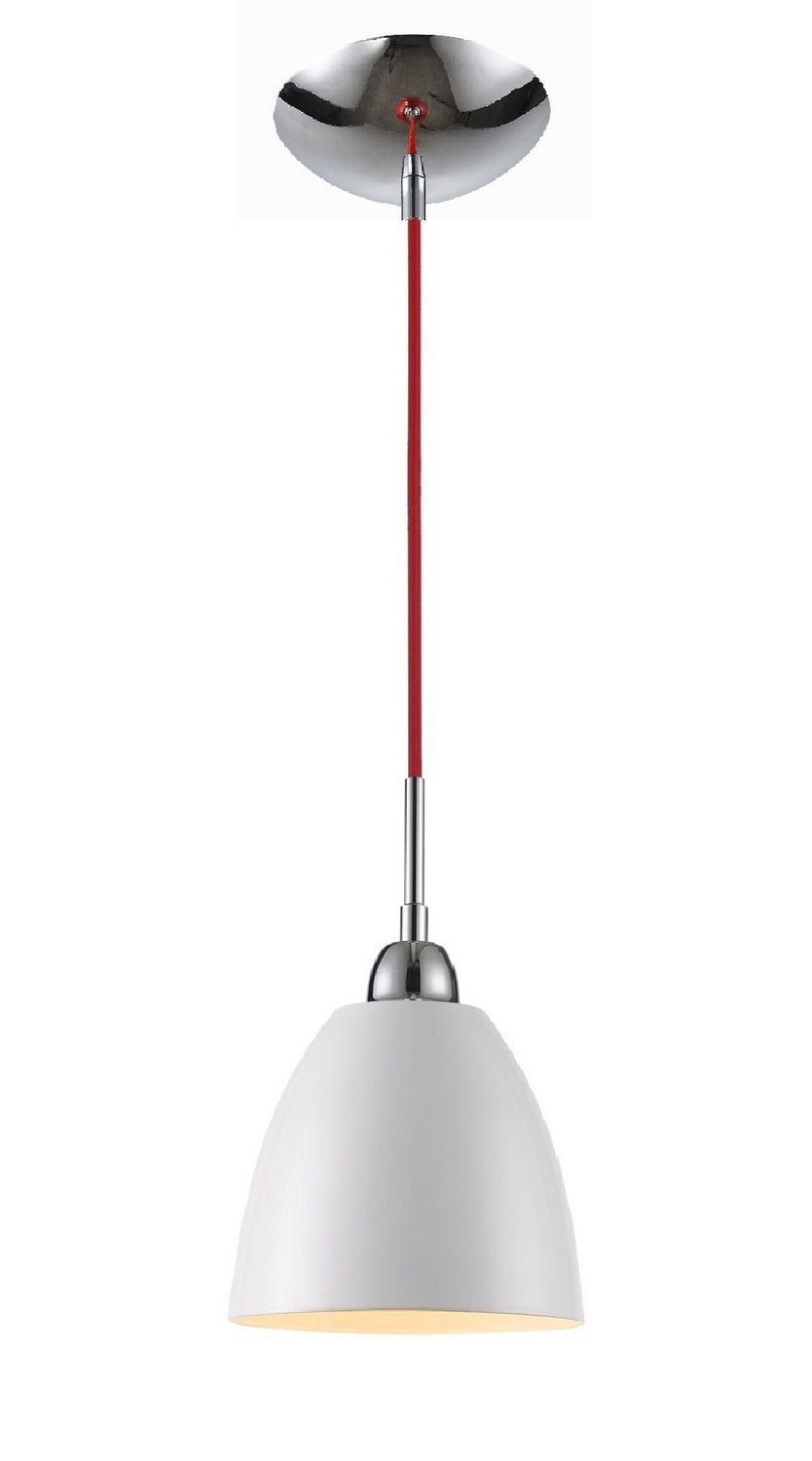 Woodbridge Vento 15323CWR Pendant Light - Chrome/ White/ Red