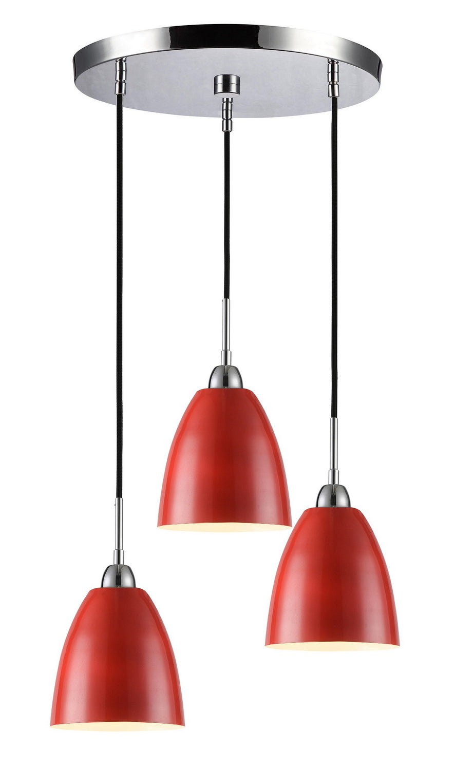 Woodbridge Vento 15324CRK-CHR Pendant Light - Chrome/ Red/ Black