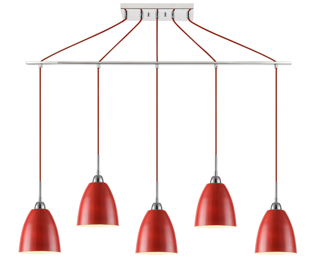 Woodbridge Vento 15329CRD-CHR Pendant Light - Chrome/ Red/ Chrome