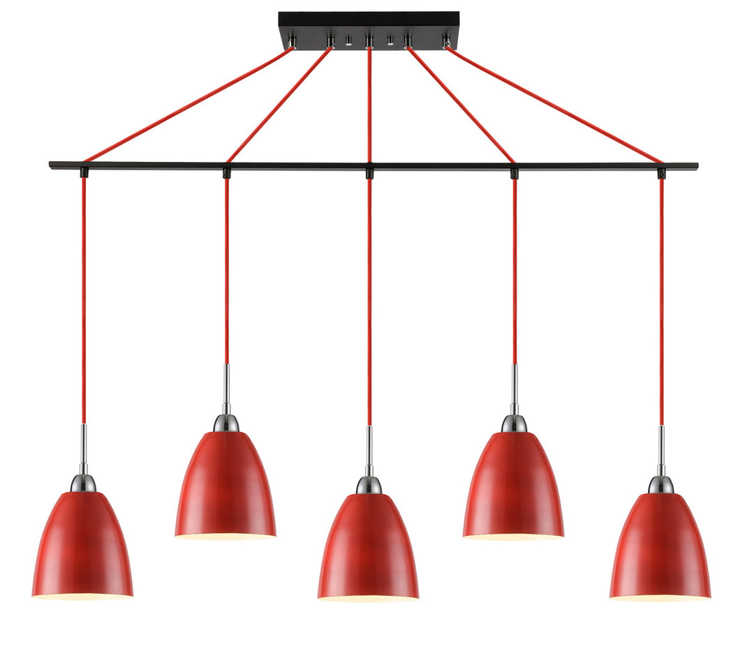 Woodbridge Vento 15329CRD-DBZ Pendant Light - Chrome/ Red/ Bronze