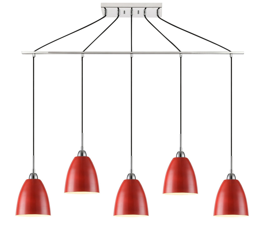 Woodbridge Vento 15329CRK-CHR Pendant Light - Chrome/ Red/ Black/ Chrome