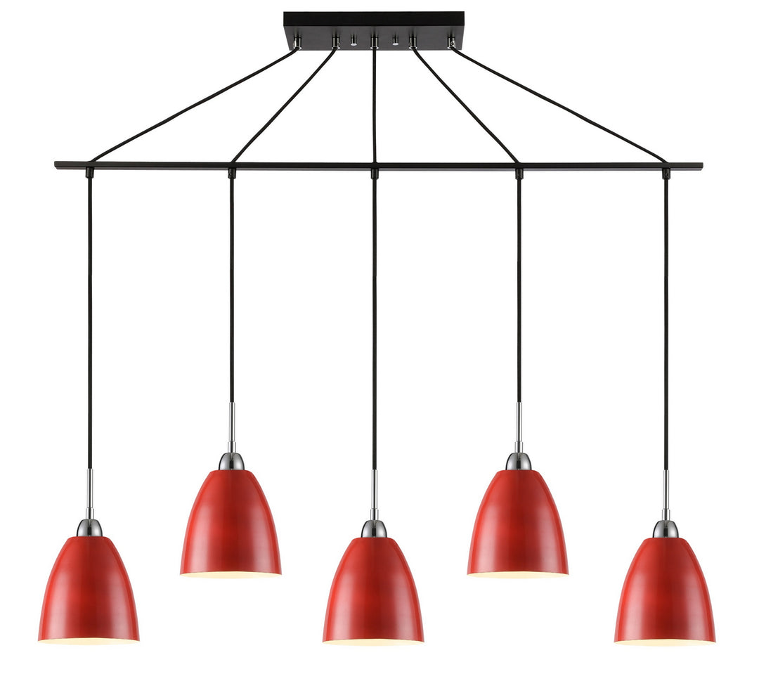 Woodbridge Vento 15329CRK-DBZ Pendant Light - Chrome/ Red/ Black/ Bronze