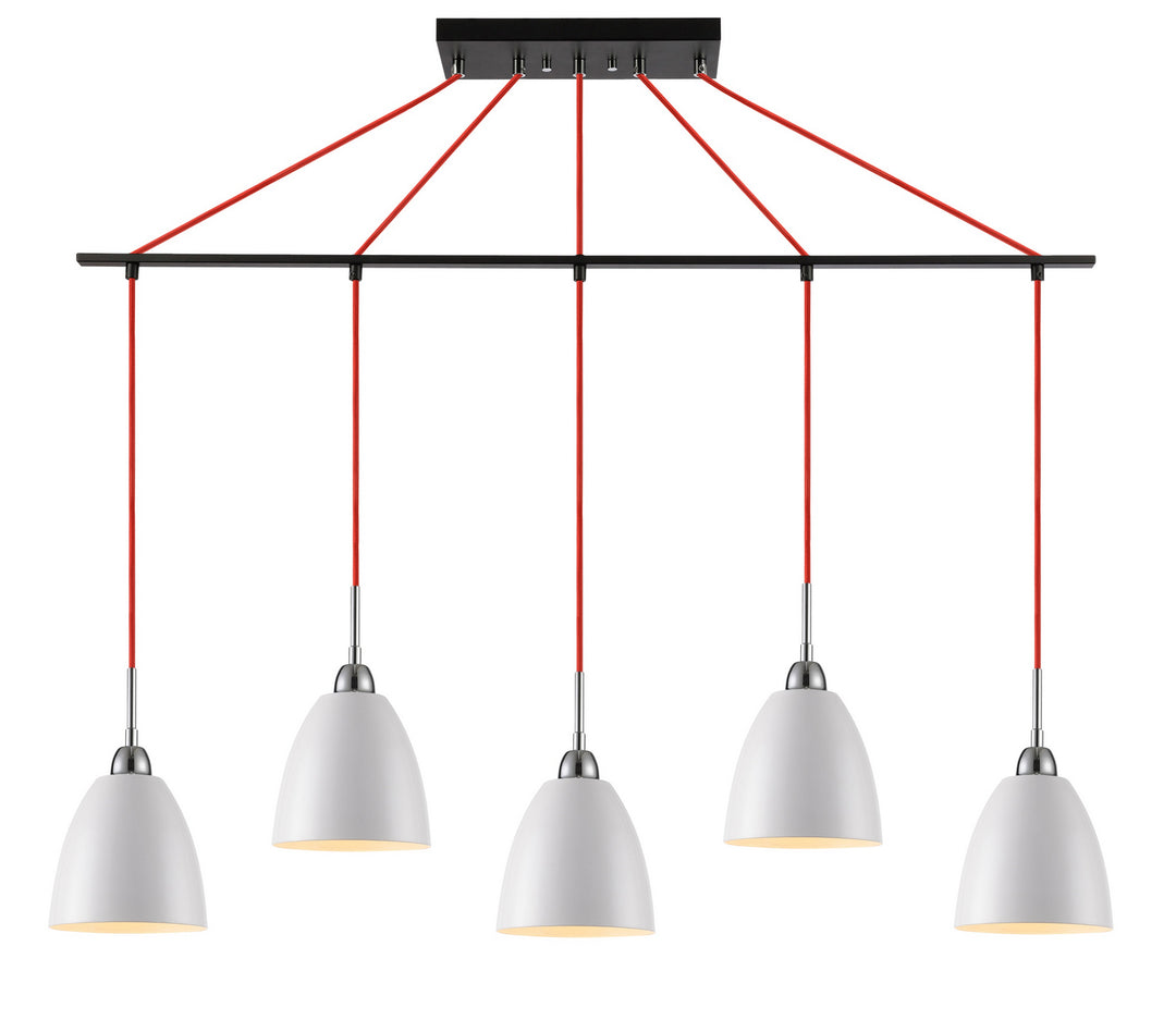 Woodbridge Vento 15329CWR-DBZ Pendant Light - Chrome/ White/ Red/ Bronze