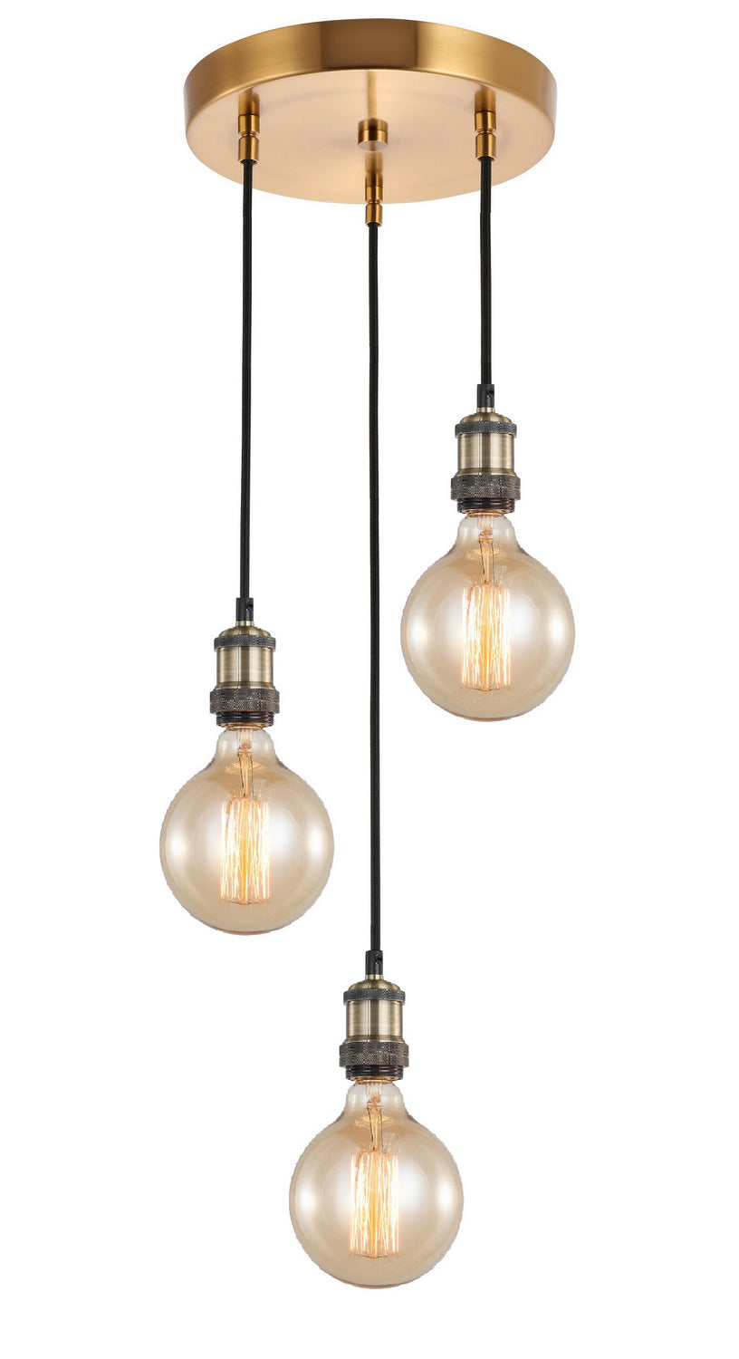 Woodbridge Fulton 18324ABR-G125 Pendant Light - Antique Brass/ Brass