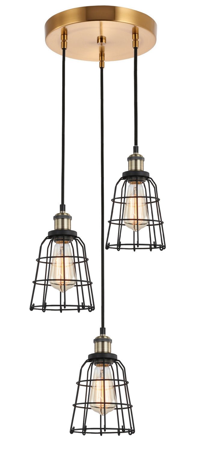 Woodbridge Fulton 18324ABRWL-SW106BK Pendant Light - Antique Brass/ Brass