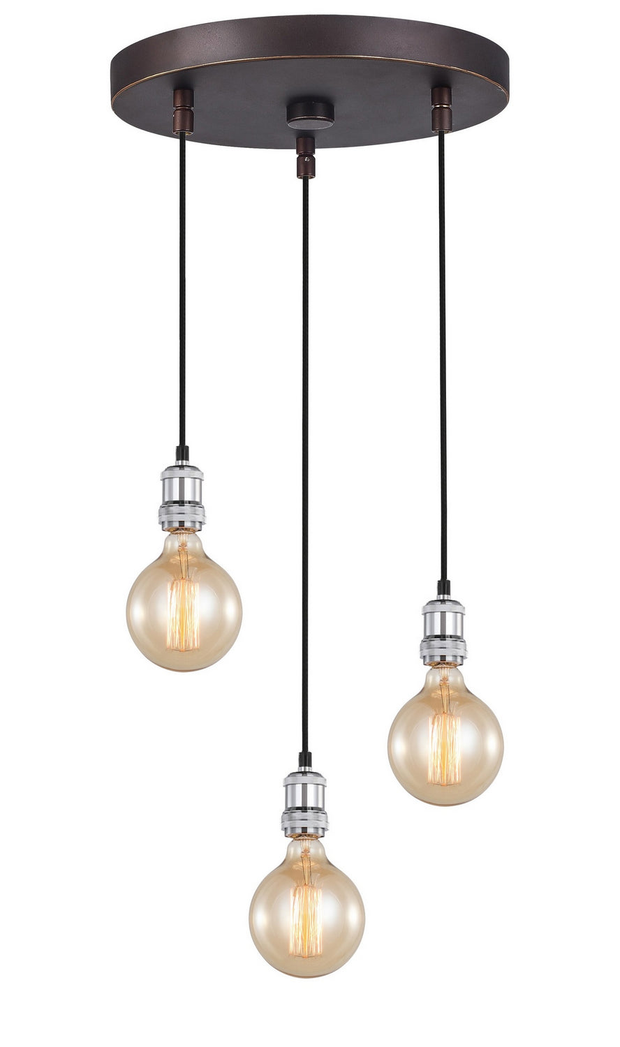 Woodbridge Fulton 18324CHZ-G125 Pendant Light - Chrome/ Bronze