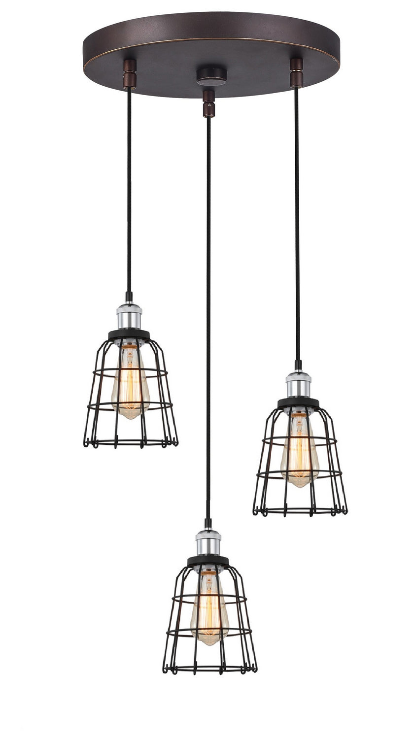 Woodbridge Fulton 18324CHZWL-SW106BK Pendant Light - Chrome/ Bronze