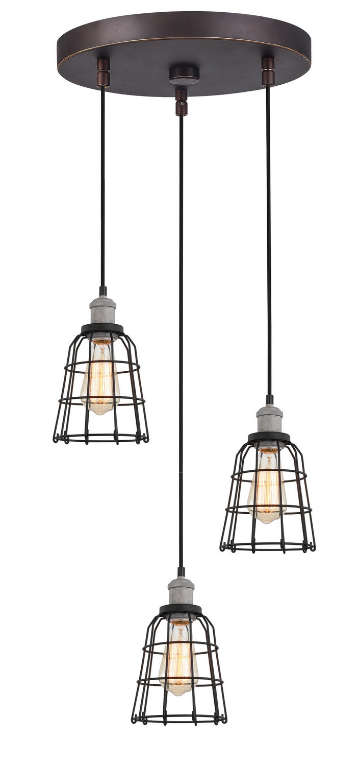 Woodbridge Fulton 18324GYZWL-SW106BK Pendant Light - Painted Grey/ Bronze