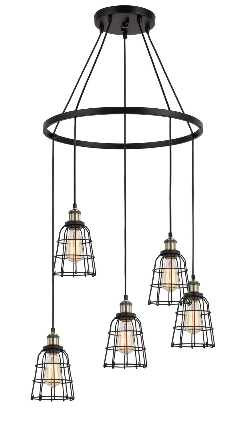 Woodbridge Fulton 18328ABZWL-SW106BK Chandelier Light - Antique Brass/ Bronze