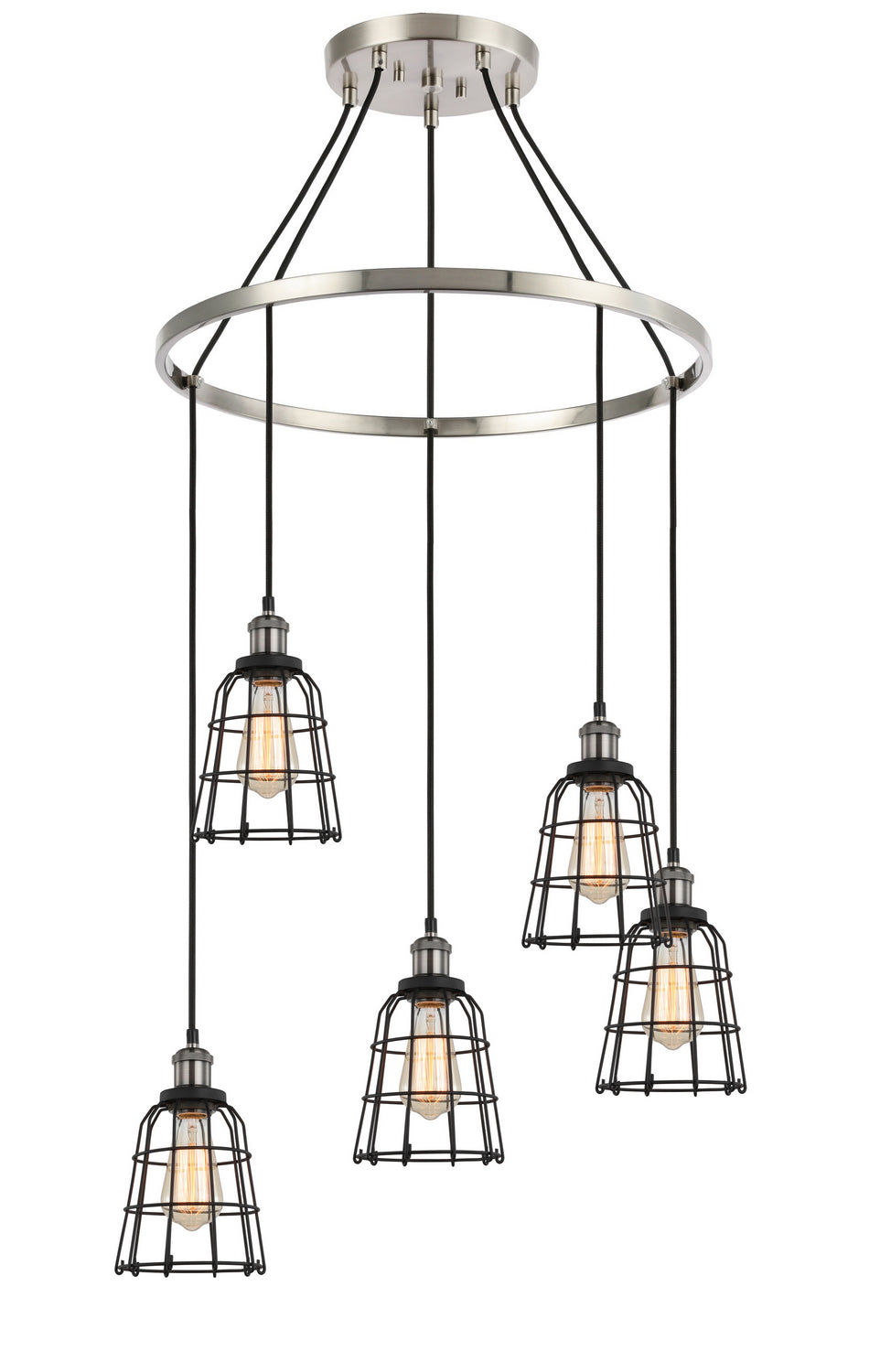 Woodbridge Fulton 18328ANSWL-SW106BK Chandelier Light - Antique Nickel/ Nickel
