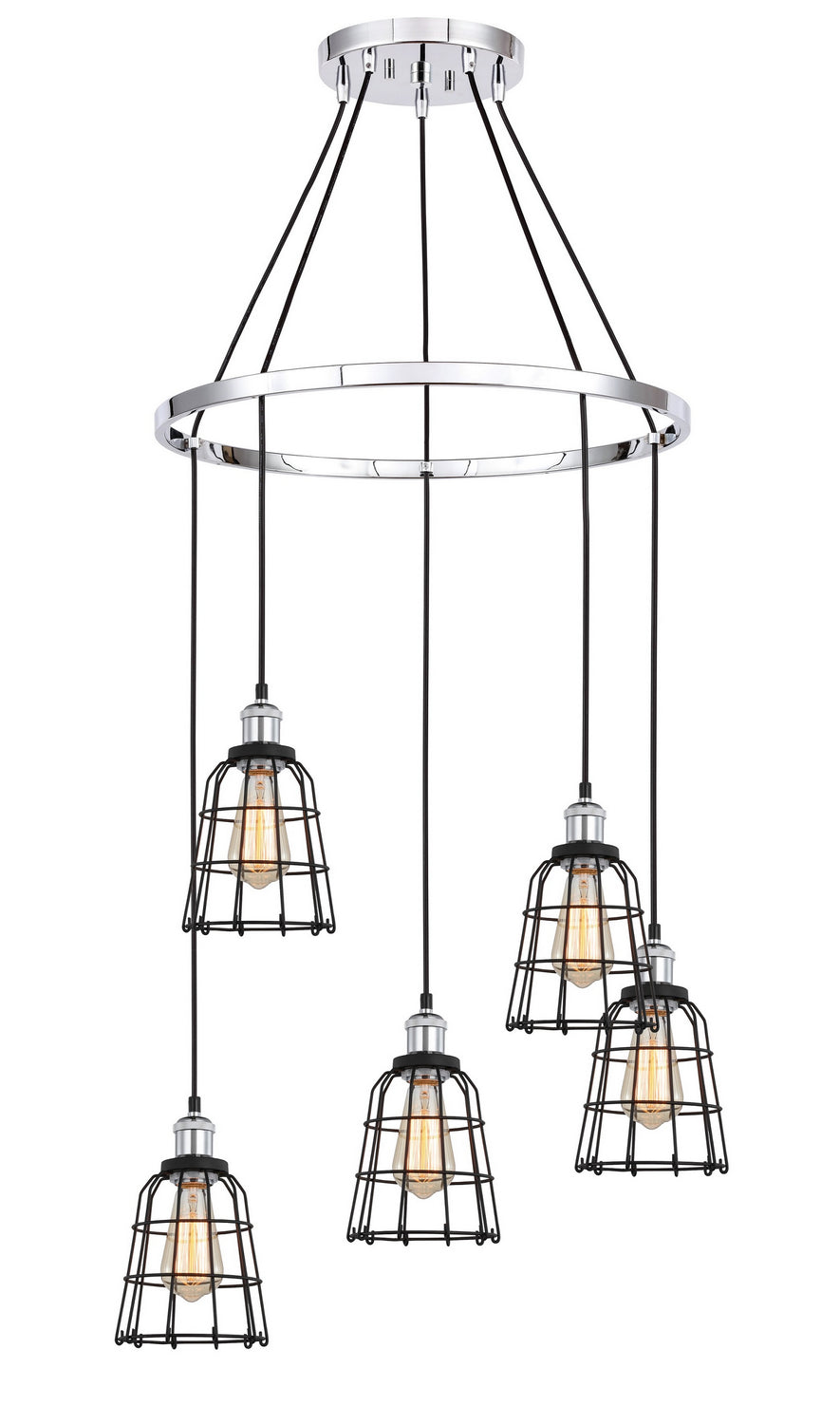 Woodbridge Fulton 18328CHRWL-SW106BK Chandelier Light - Chrome