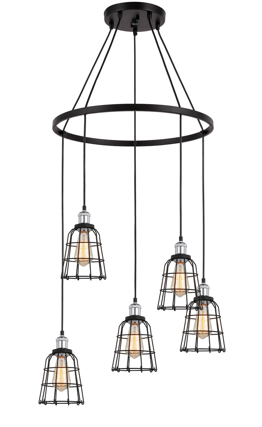 Woodbridge Fulton 18328CHZWL-SW106BK Chandelier Light - Chrome/ Bronze