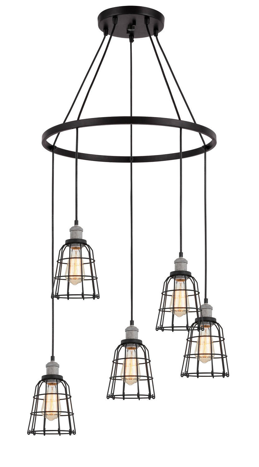 Woodbridge Fulton 18328GYZWL-SW106BK Chandelier Light - Painted Grey/ Bronze