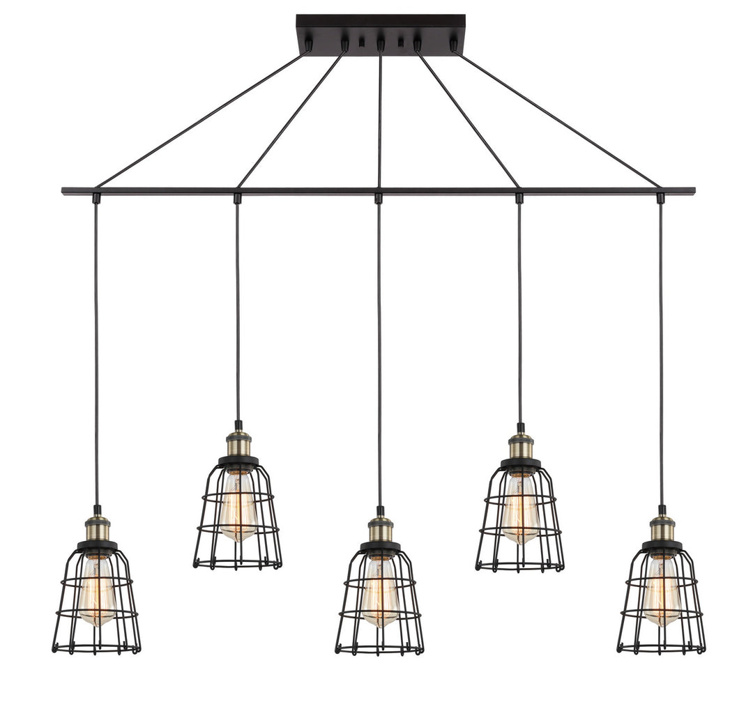 Woodbridge Fulton 18329ABZWL-SW106BK Pendant Light - Antique Brass/ Bronze