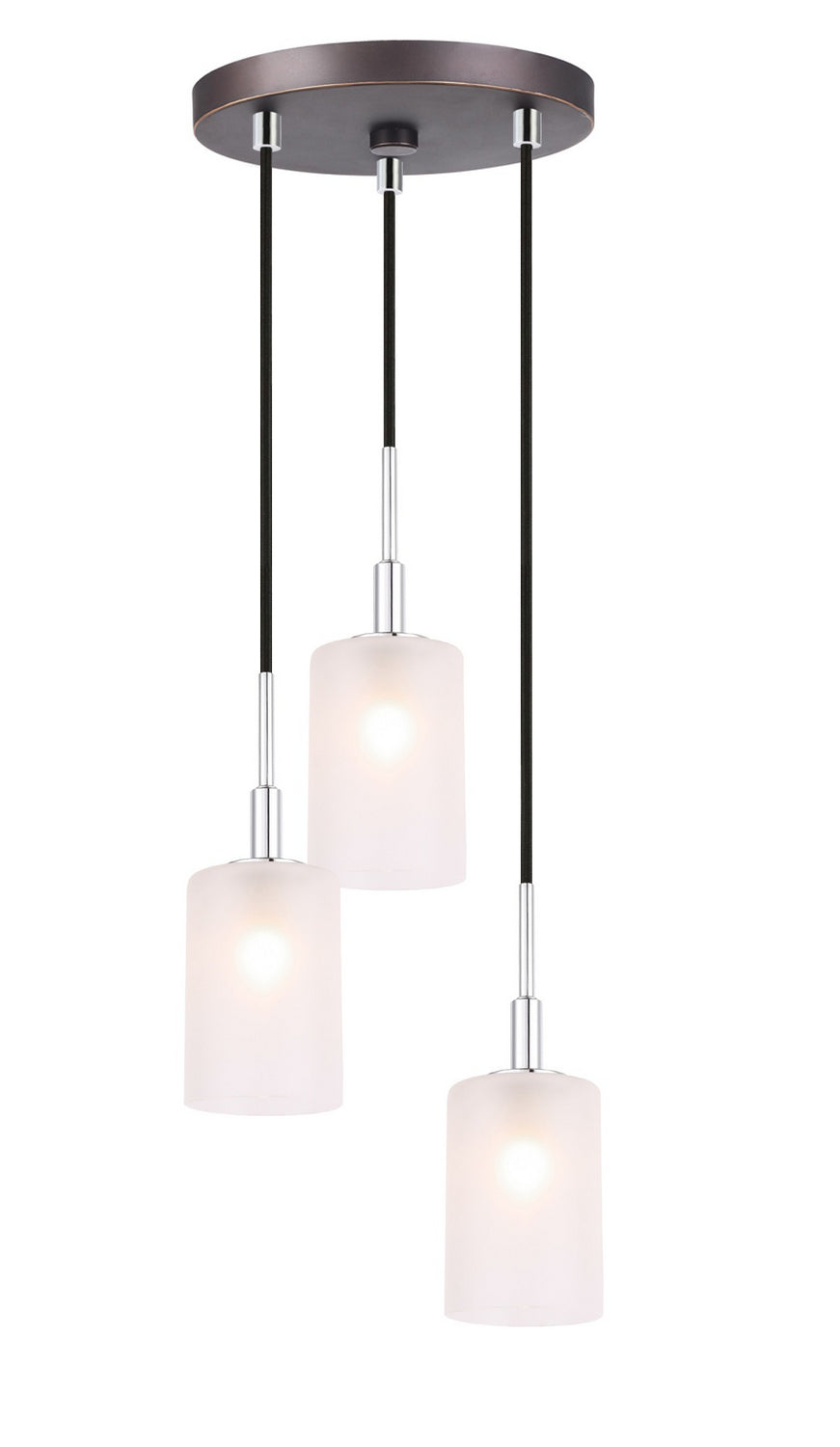 Woodbridge Langston 18424CHZ-C10455 Pendant Light - Chrome/ Bronze