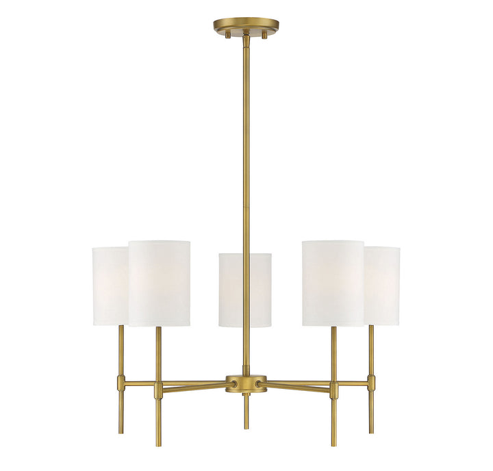 Meridian Mchan M10067NB Chandelier Light - Natural Brass