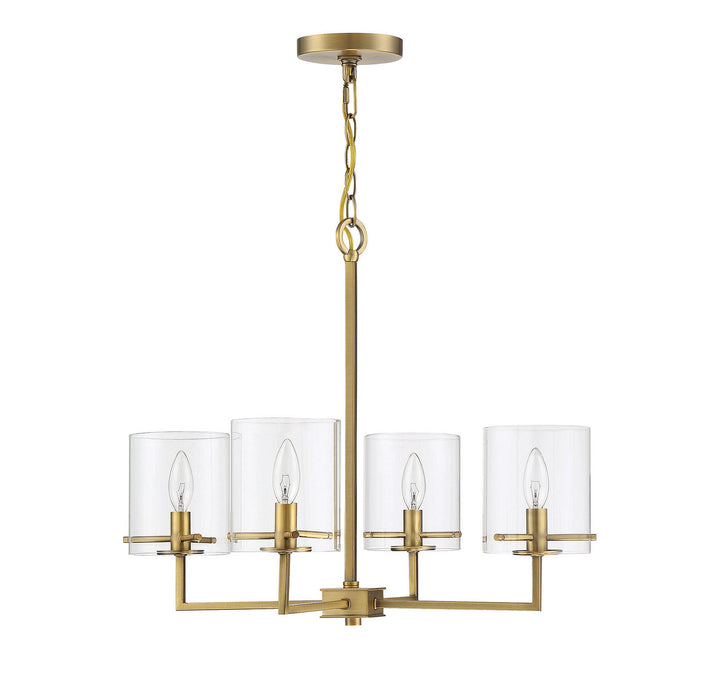 Meridian Mchan M10076NB Chandelier Light - Natural Brass