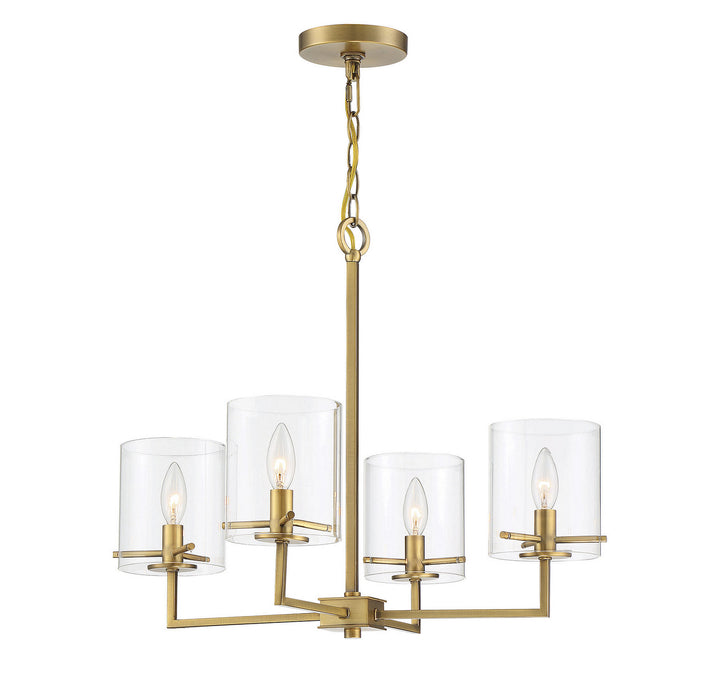 Meridian Mchan M10076NB Chandelier Light - Natural Brass