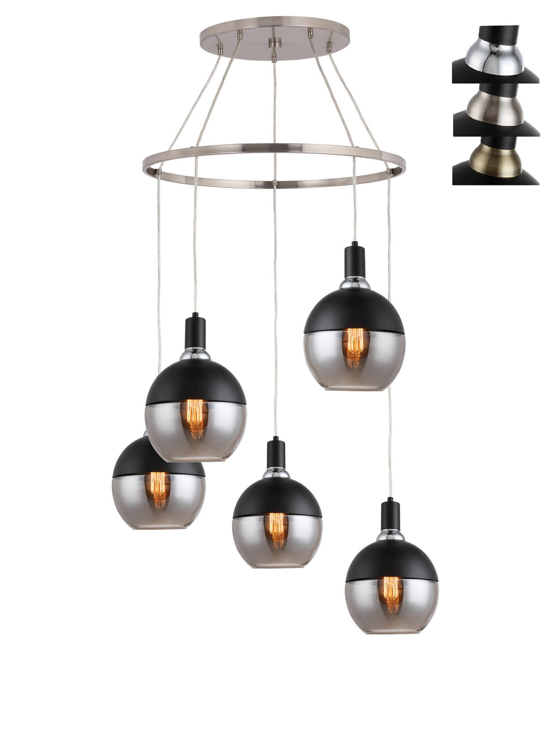 Woodbridge Blake 19128BANWL-C00875 Chandelier Light - Black/ Nickel