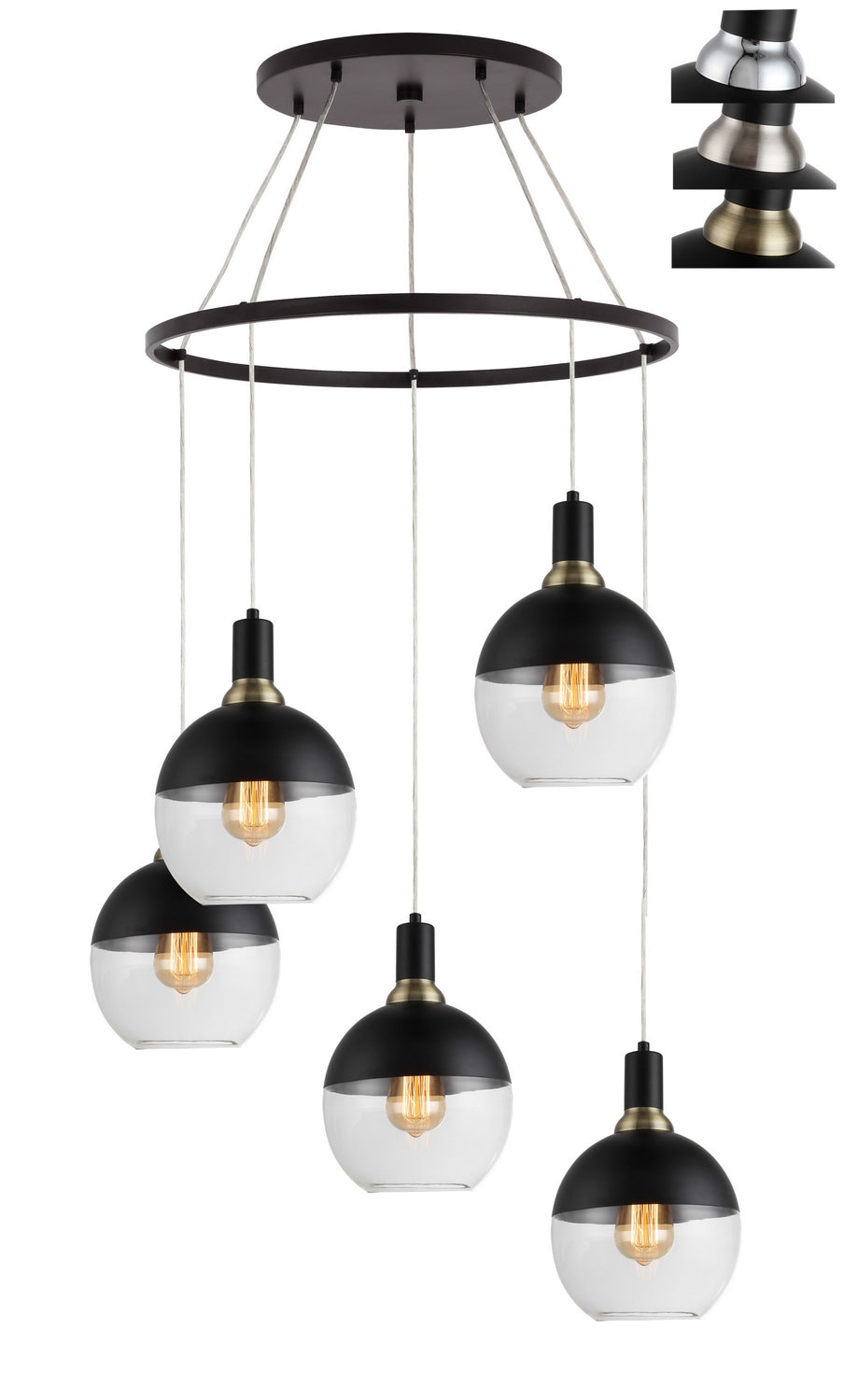 Woodbridge Blake 19128BAZWL-C00870 Chandelier Light - Black/ Bronze