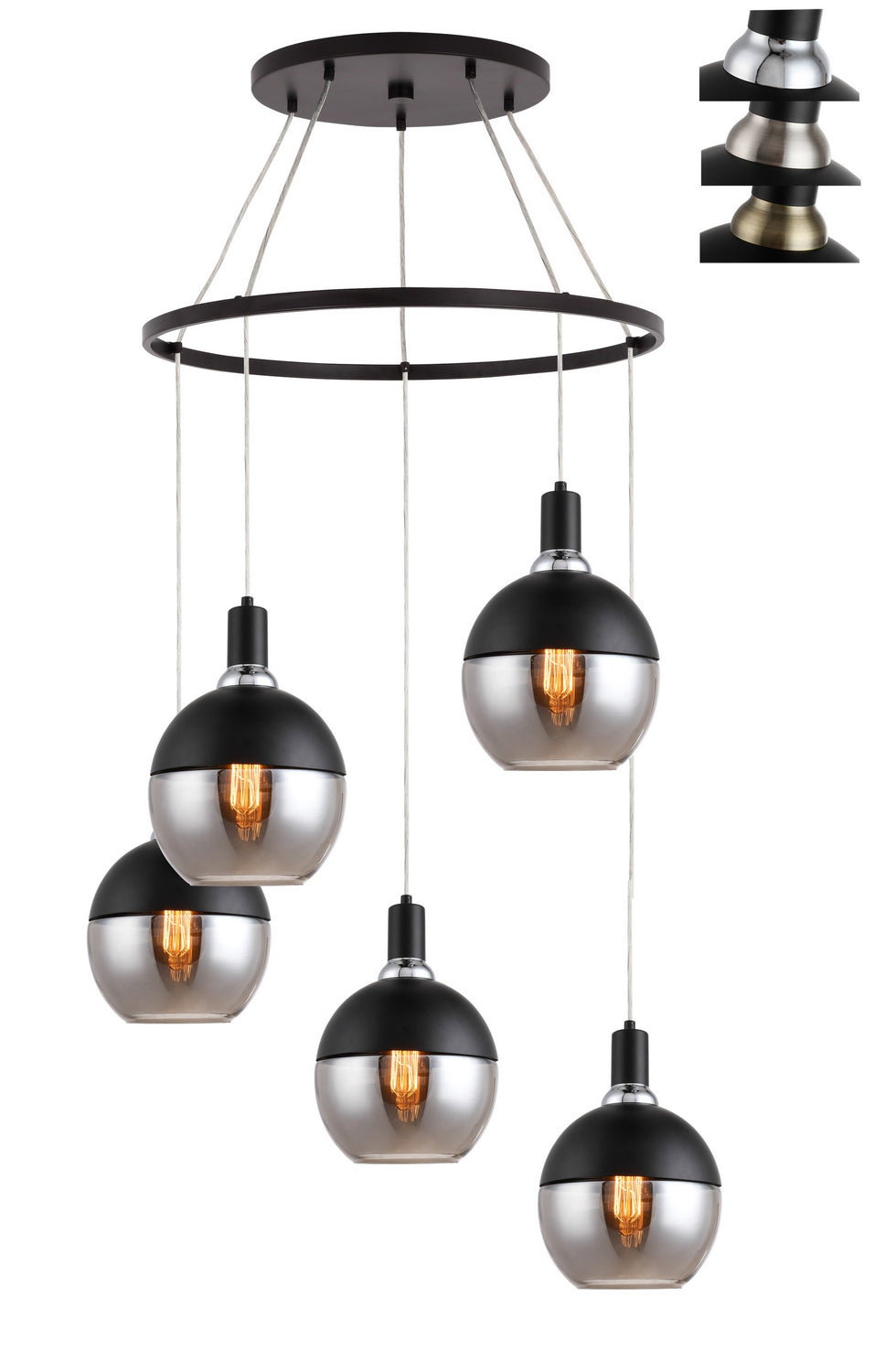 Woodbridge Blake 19128BAZWL-C00875 Chandelier Light - Black/ Bronze