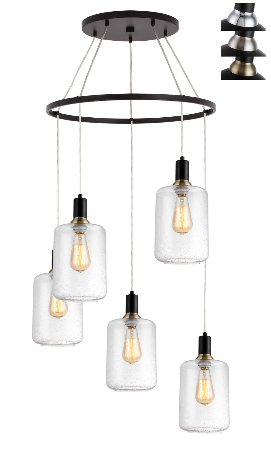 Woodbridge Blake 19128BAZWL-C10715 Chandelier Light - Black/ Bronze