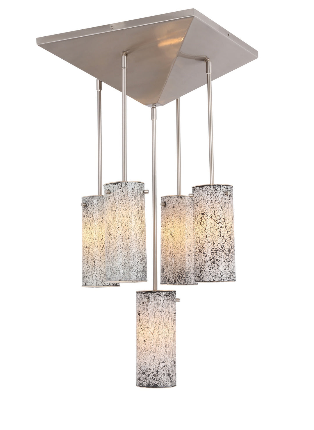 Woodbridge Pyramid 20515STN-M10WHT Chandelier Light - Satin Nickel