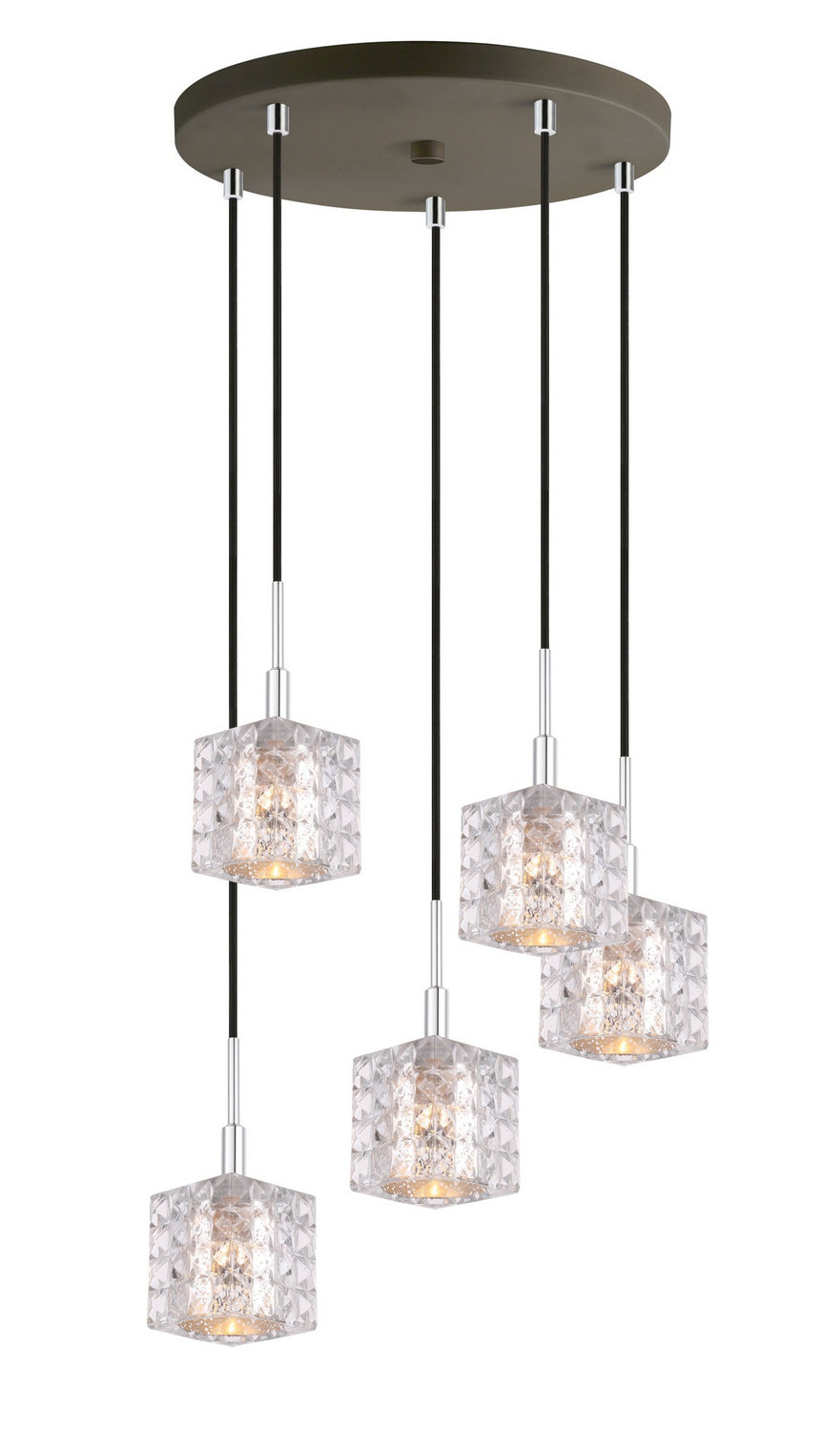 Woodbridge Elise 21025CHZ-C80414 Chandelier Light - Chrome/ Bronze