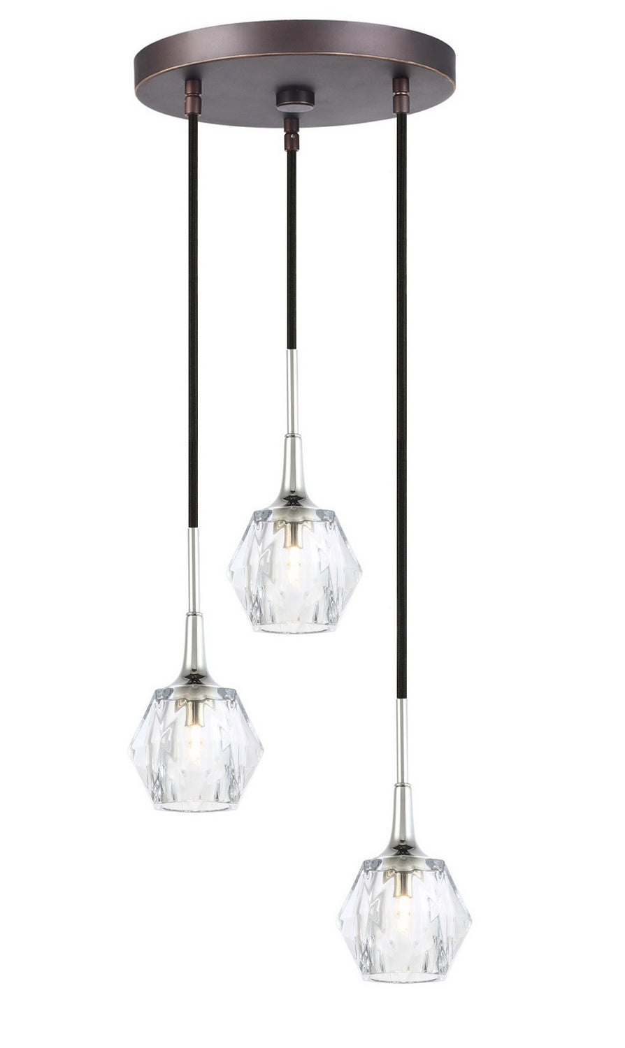 Woodbridge Regent Park 21124CHZ-C30410 Pendant Light - Chrome/ Bronze