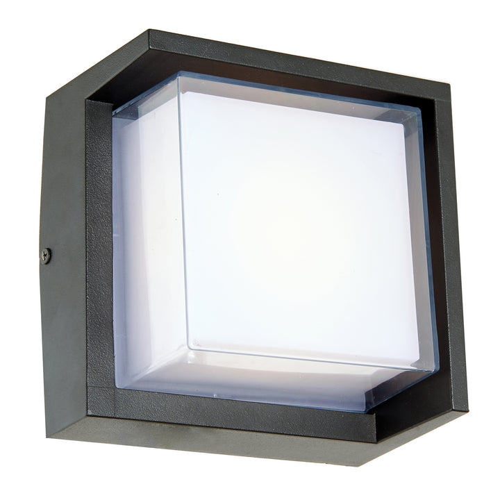 Abra Lighting 50023ODW-MB Geo Led Wall Fixture Outdoor Black